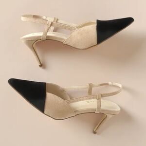 Elegant Black and Tan Women's Heels